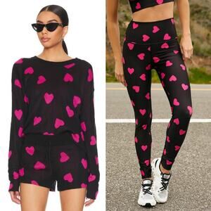 Beach Riot Tough Love 2 Pieces Sweater and Leggings Set Heart Whimsical